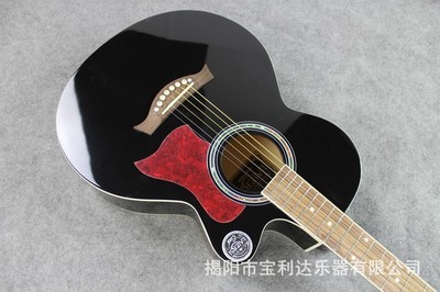 【39寸民谣吉他 木吉他 椴木吉它 guitar 【本厂主打产品】纯白色】价格,厂家,图片,民族弹拨乐器,揭阳市宝利达乐器-