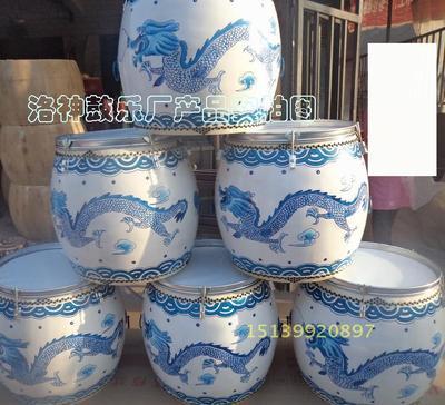 【中国风青花瓷水鼓,青花瓷龙鼓大鼓,图案自定义】价格,厂家,图片,西洋打击乐器,偃师市府店镇洛神鼓乐厂-